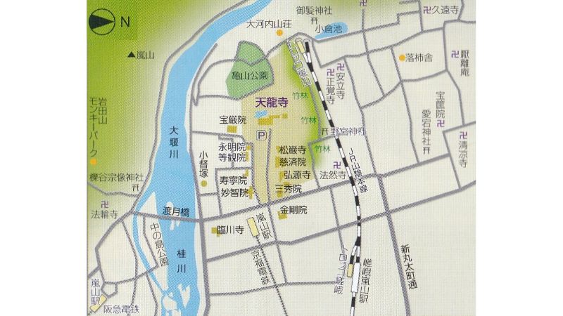 天龍寺周辺地図