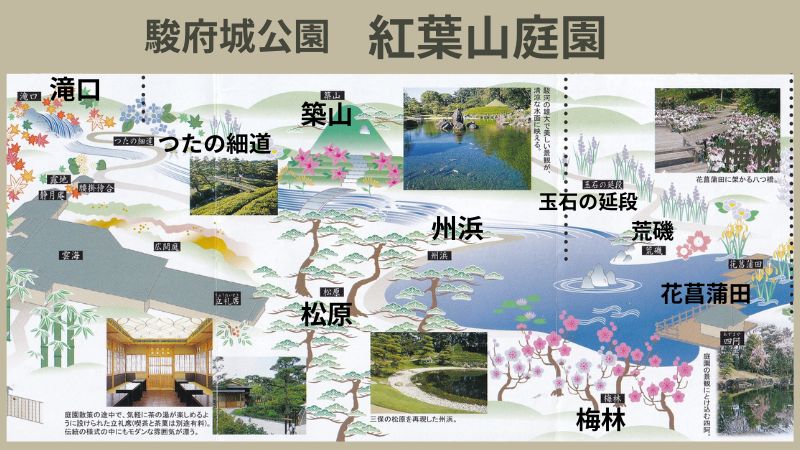 紅葉山庭園案内図