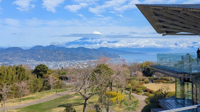 富士山と庭園