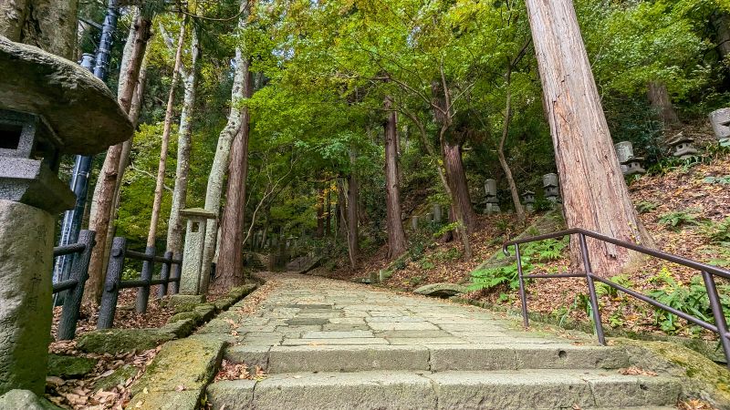 石畳の登山道