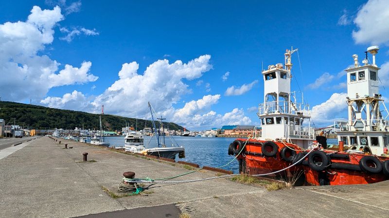 稚内港近くの副港通の風景