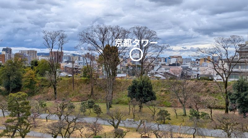 天守閣跡から南を望む