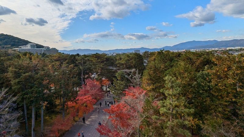 三門から京都市内方面を望む