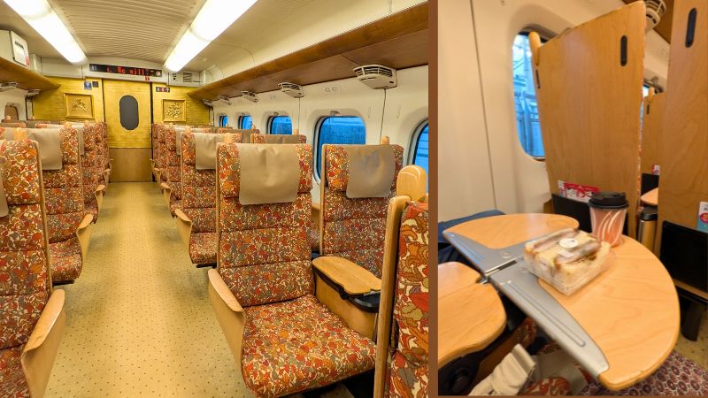 つばめ310号指定席車内