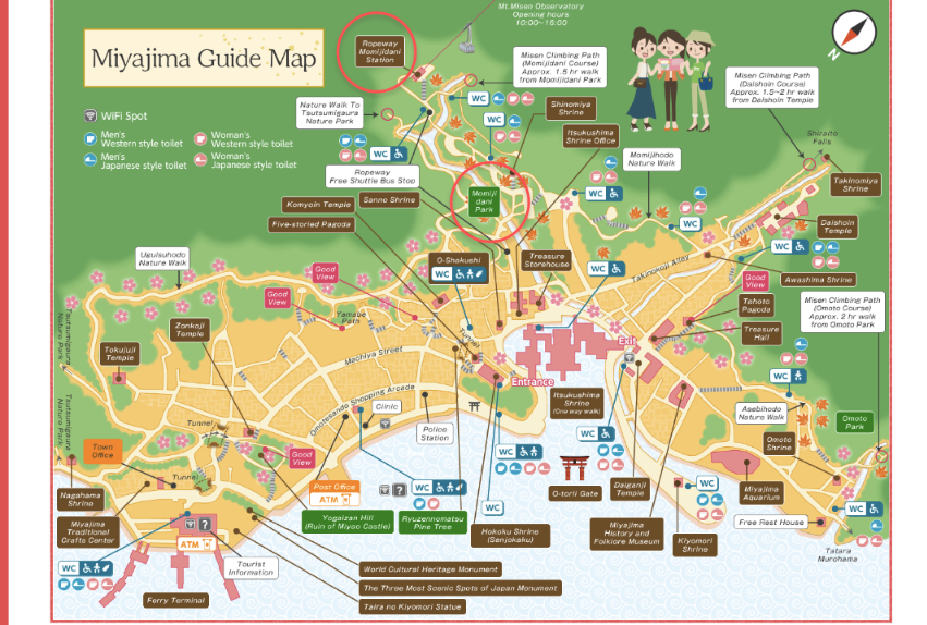Miyajima Guide Map